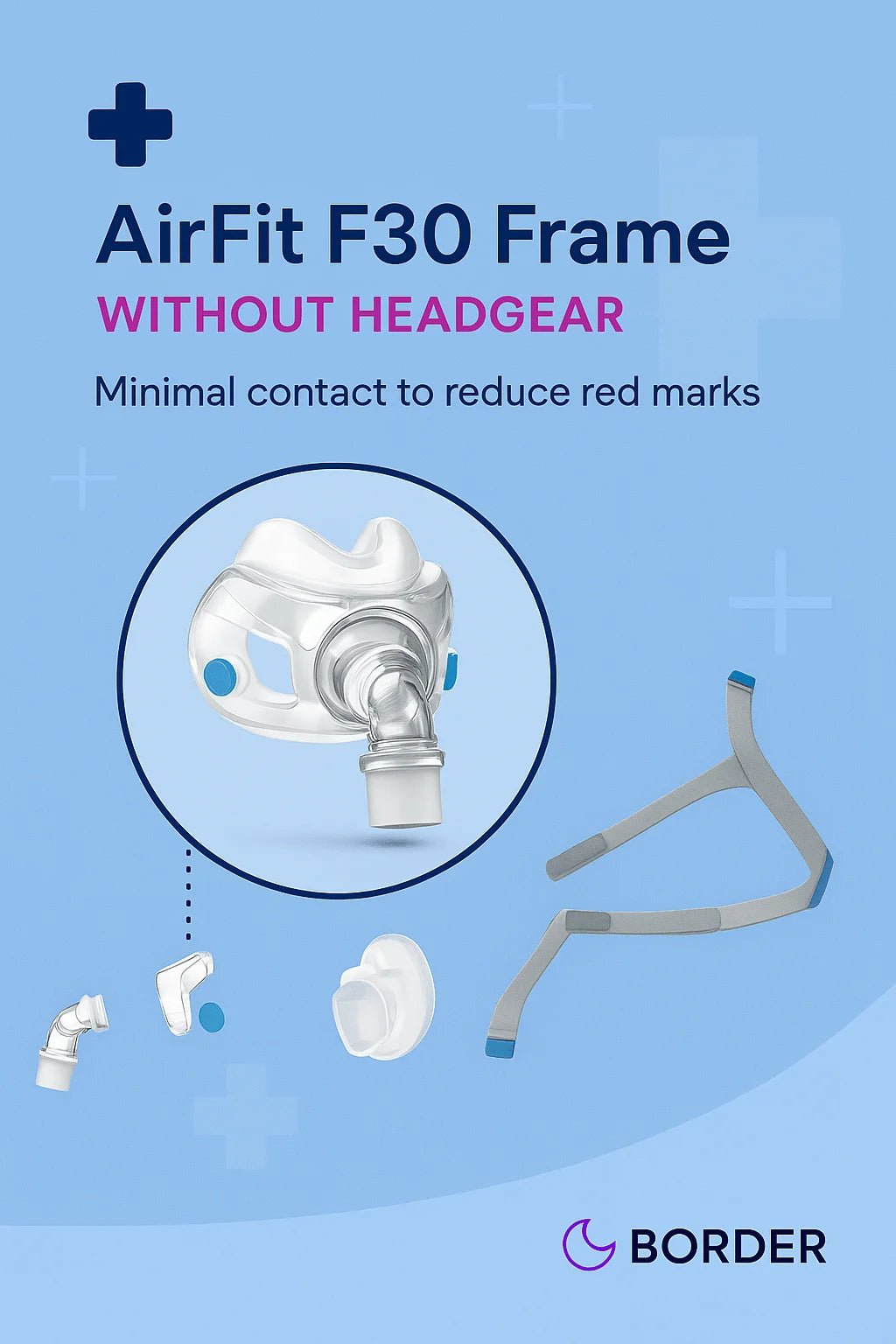 AirFit™ F30 Frame System (WITHOUT Headgear) - Border Sleep