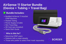 AirSense 11 Starter Bundle (Device + Tubing + Travel Bag) - Border Sleep