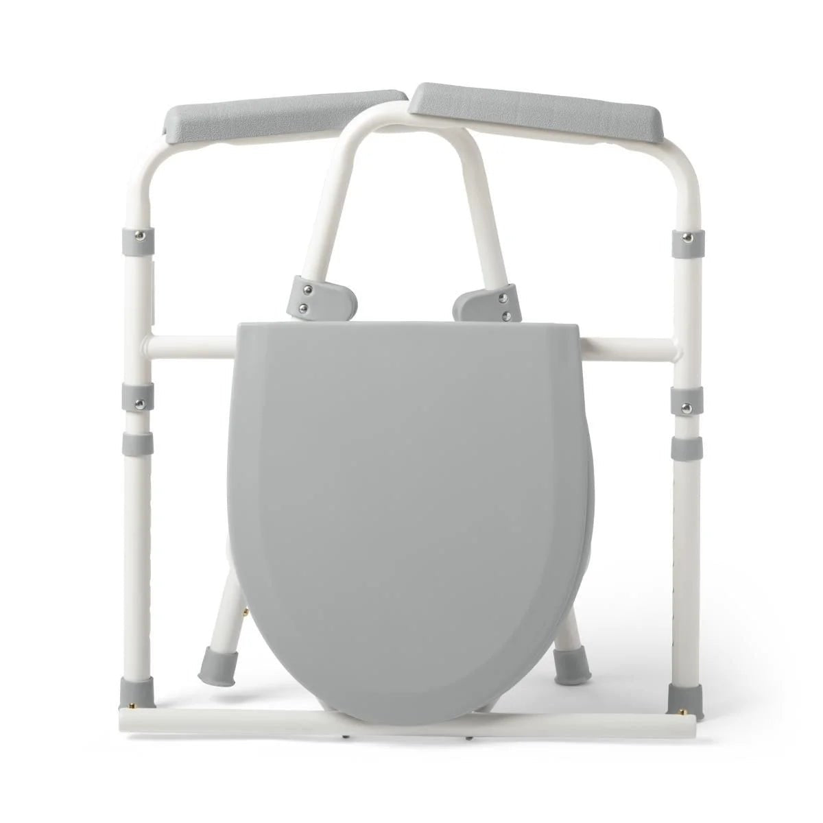Medline 3 - in - 1 Folding Steel Commode – 350 lb Capacity - Border Sleep