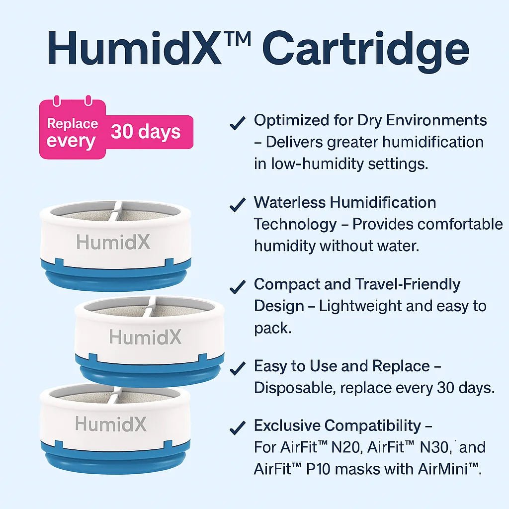 ResMed HumidX™ Waterless Humidifier Cartridges (3 or 6 Pack) - Border Sleep